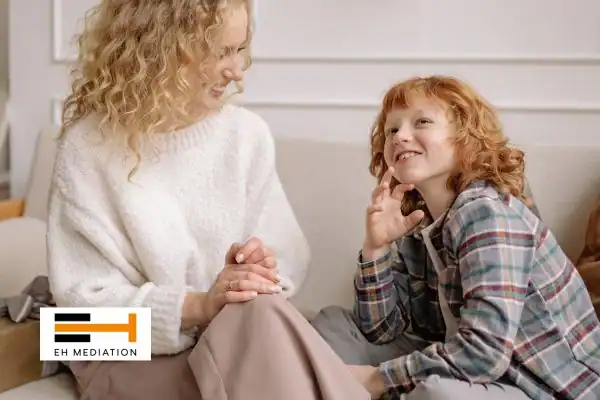 Happy mother and child after sorting child arrangements mediation East Riding of Yorkshire